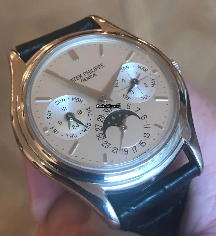 Alternative view of Patek Philippe Perpetual Calendar 3940g 36MM White Gold Case Automatic