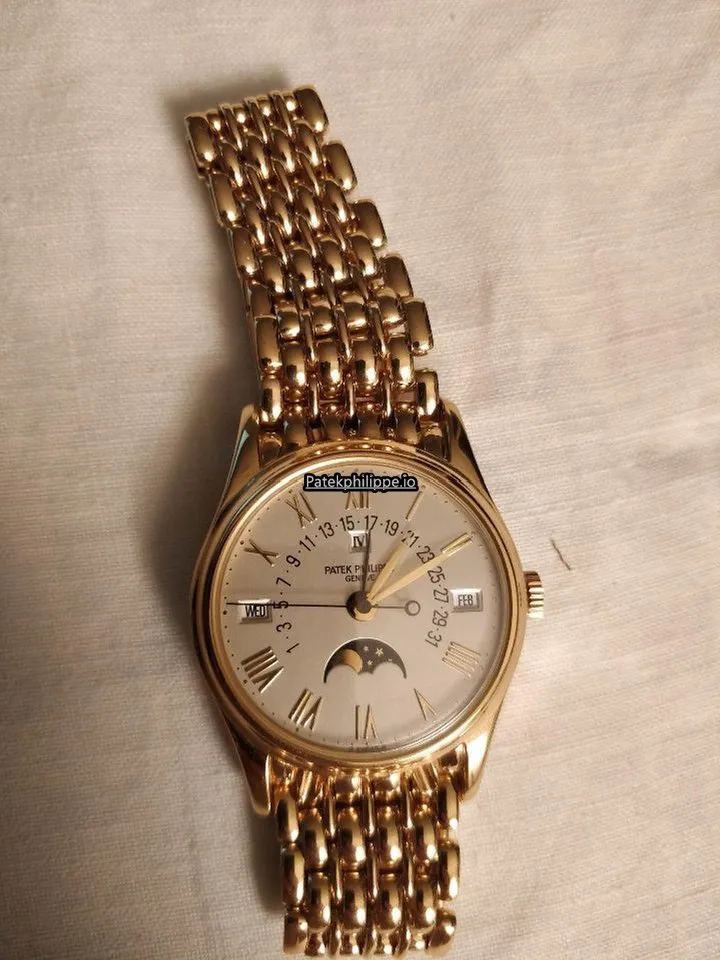 Alternative view of Patek Philippe Perpetual Calendar 5050j 36MM Yellow Gold Case Automatic