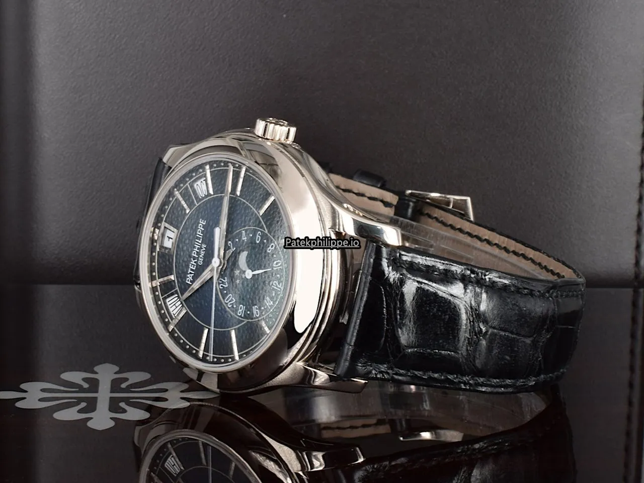 Alternative view of Patek Philippe Annual Calendar 5205g-013 40MM White Gold Case Automatic