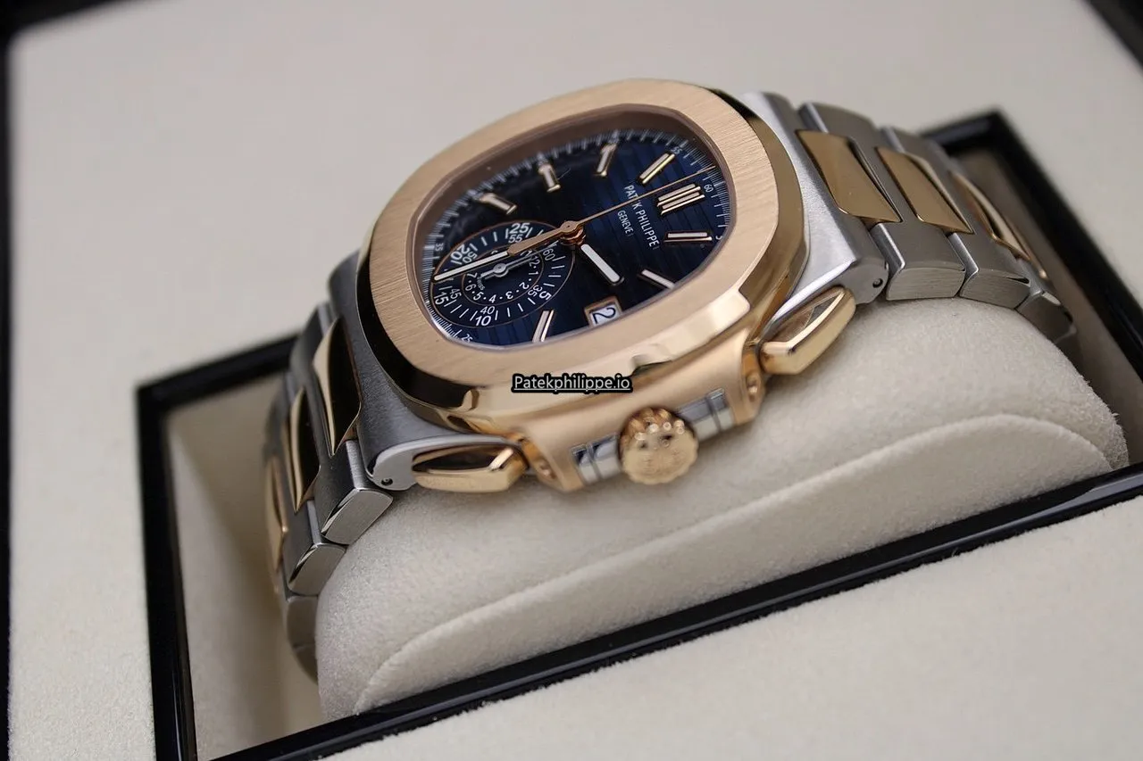 Alternative view of Patek Philippe Nautilus 5980/1ar-001 40.5x38.5MM Gold/steel Case Automatic