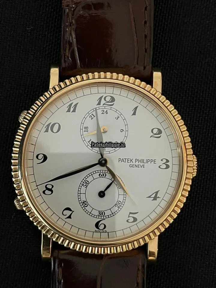 Alternative view of Patek Philippe Travel Time 5034j-001 34MM Yellow Gold Case Manual Winding