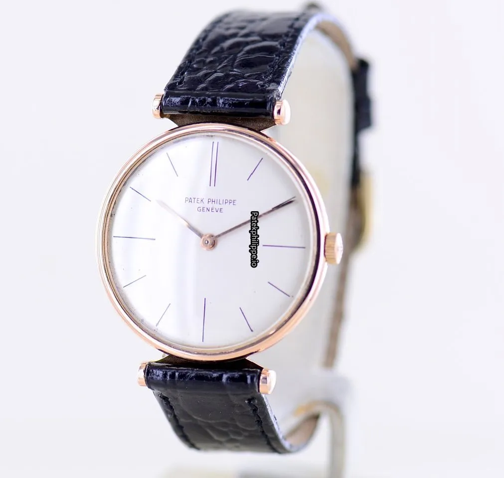 Alternative view of Patek Philippe Calatrava 2592 33MM Rose Gold Case Manual Winding