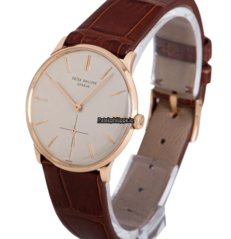 Alternative view of Patek Philippe Calatrava 2573 33MM Rose Gold Case Manual Winding
