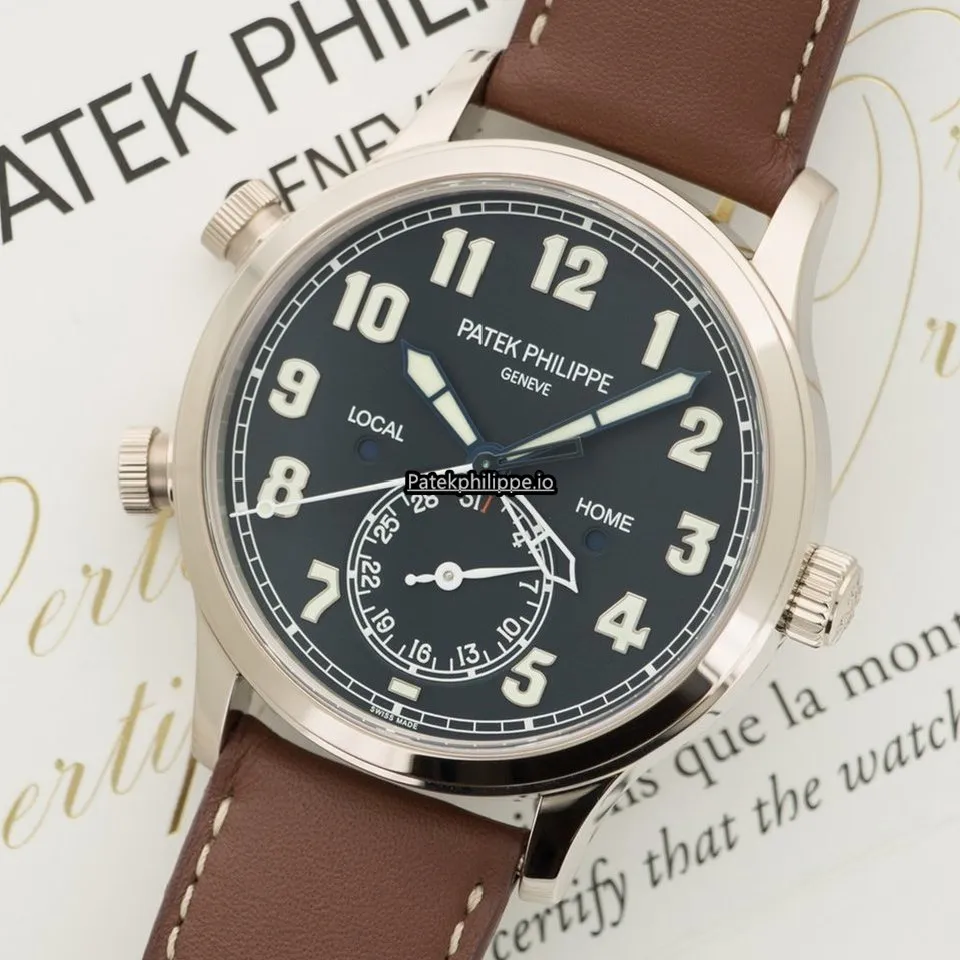 Patek Philippe Travel Time 5524g-001 42MM White Gold Case Automatic