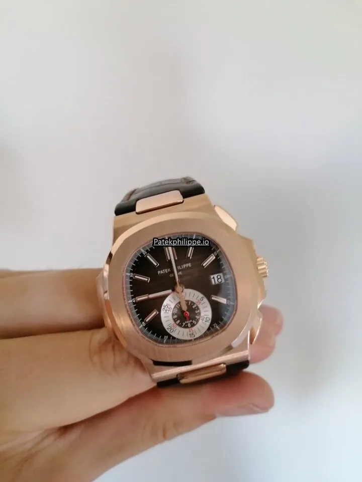 Patek Philippe Nautilus 5980r-001 40.5MM Rose Gold Case Automatic
