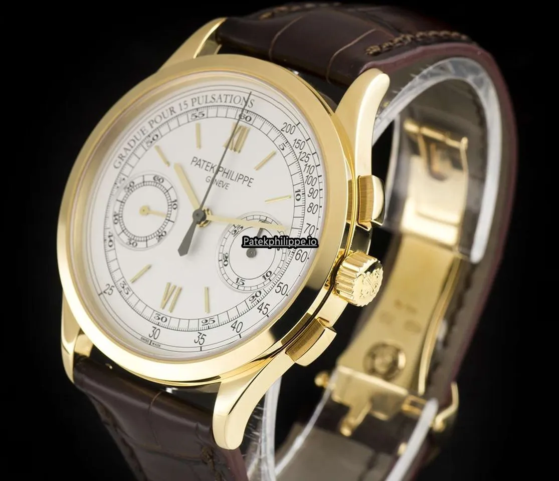 Alternative view of Patek Philippe Chronograph 5170j-001 39MM Yellow Gold Case Manual Winding