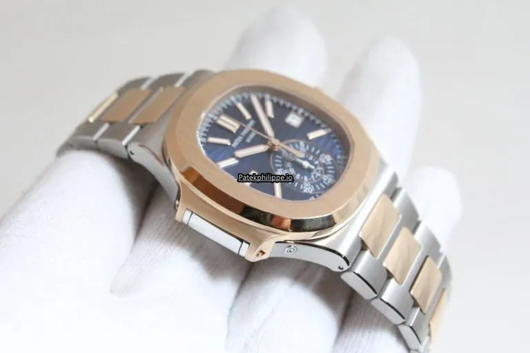 Alternative view of Patek Philippe Nautilus 5980/1ar-001 40.5x38.5MM Gold/steel Case Automatic