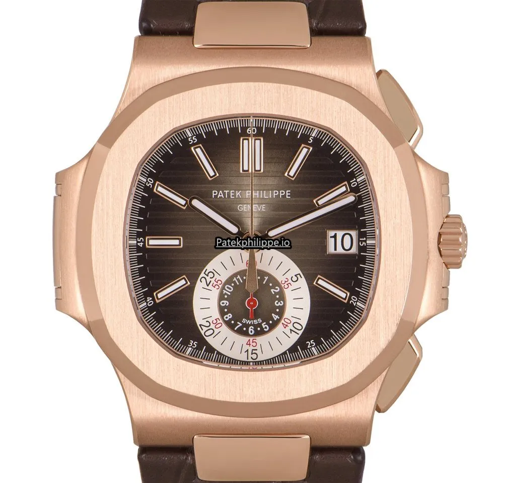 Alternative view of Patek Philippe Nautilus 5980r-001 40.5MM Rose Gold Case Automatic