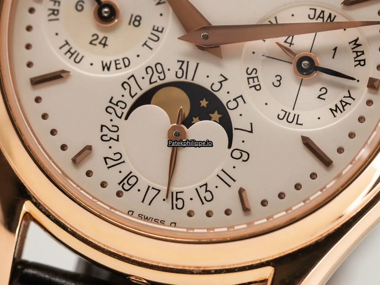 Alternative view of Patek Philippe Perpetual Calendar 3940 36MM Red Gold Case Automatic