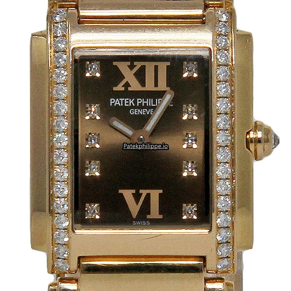 Patek Philippe Twenty-4 4908/11r-010 23MM Rose Gold Case Quartz