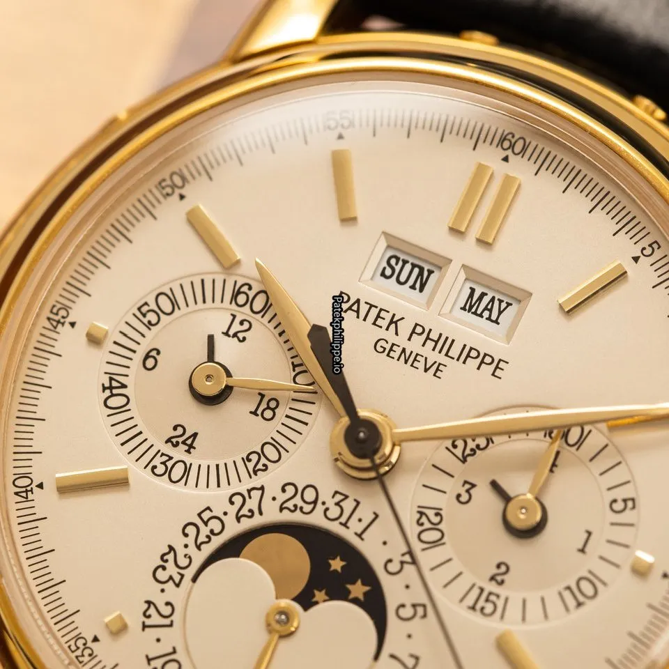 Alternative view of Patek Philippe Perpetual Calendar 3971 36MM Yellow Gold Case Manual Winding