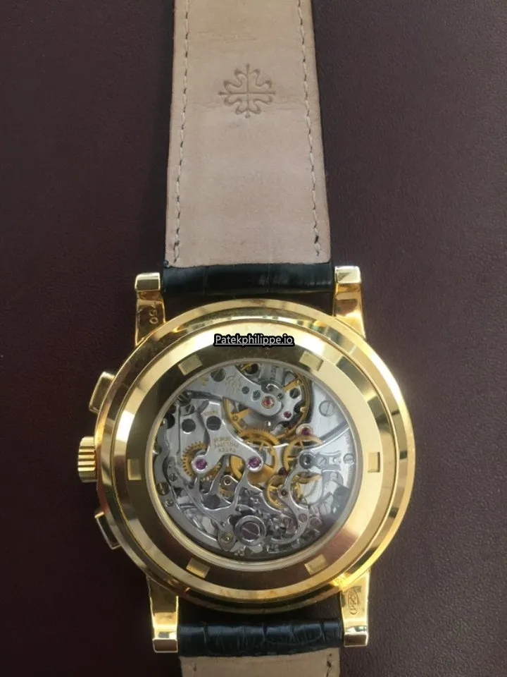 Alternative view of Patek Philippe Chronograph 5070j-001 Yellow Gold Case Manual Winding
