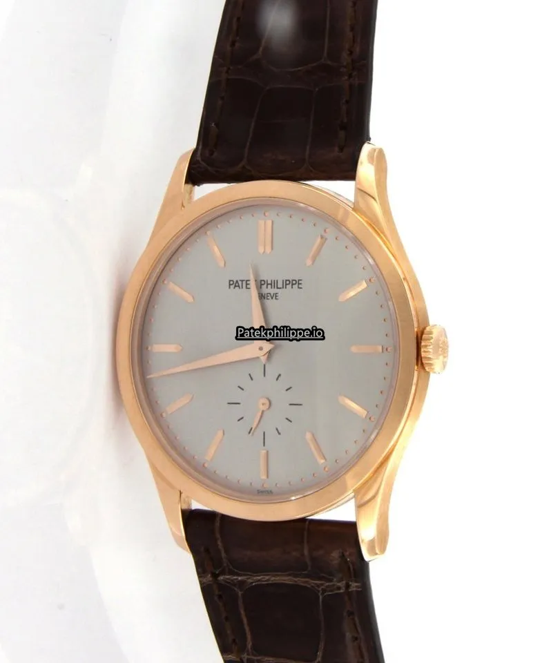 Patek Philippe Calatrava 5196r-001 37MM Rose Gold Case Manual Winding