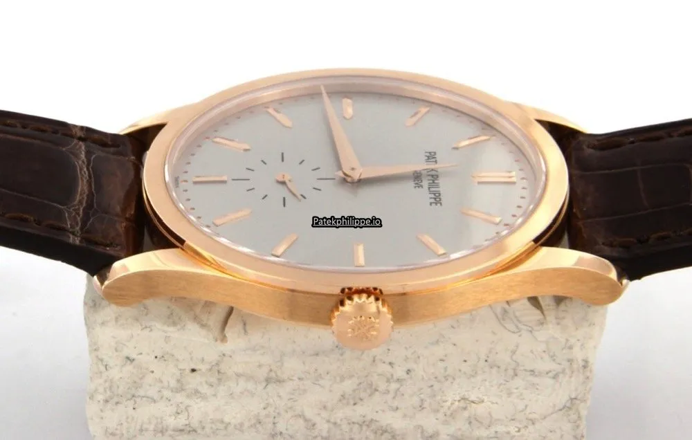 Alternative view of Patek Philippe Calatrava 5196r-001 37MM Rose Gold Case Manual Winding