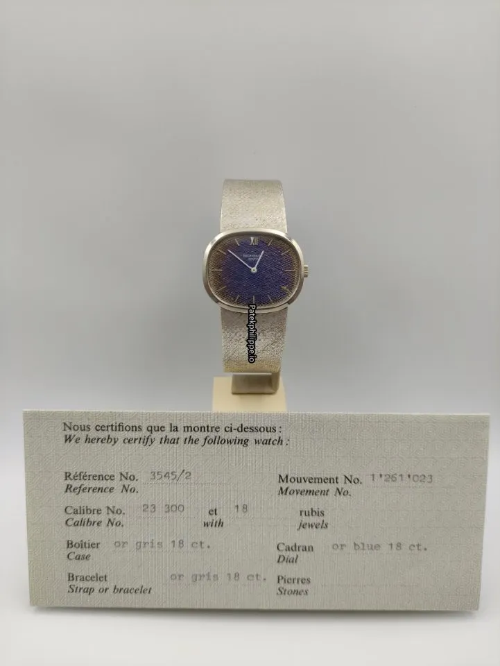 Alternative view of Patek Philippe Golden Ellipse 3545 32x27MM White Gold Case Manual Winding