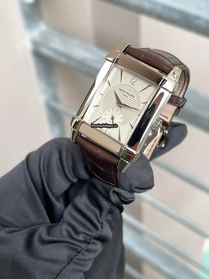 Alternative view of Patek Philippe Gondolo 5111g-001 32.9x47.8MM White Gold Case Manual Winding