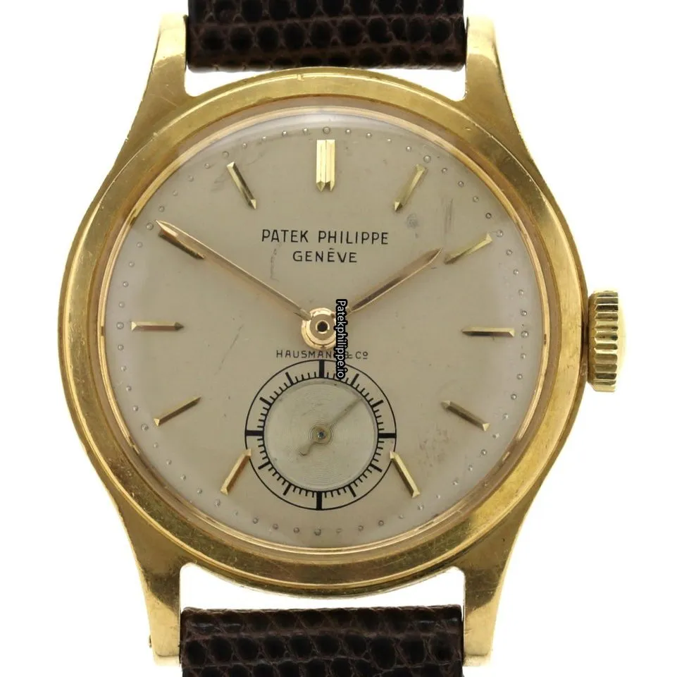 Alternative view of Patek Philippe Calatrava 2451 31MM Yellow Gold Case Manual Winding