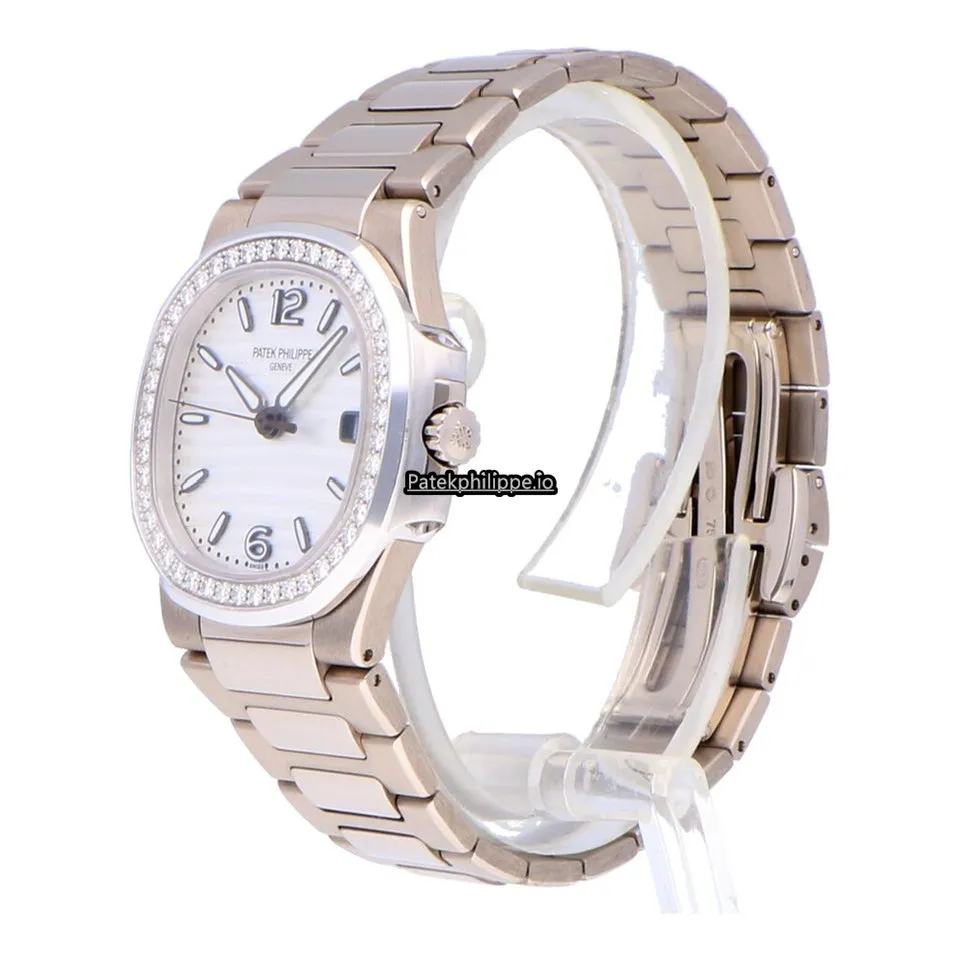 Alternative view of Patek Philippe Nautilus 7010/1g-011 32x7MM White Gold Case Quartz