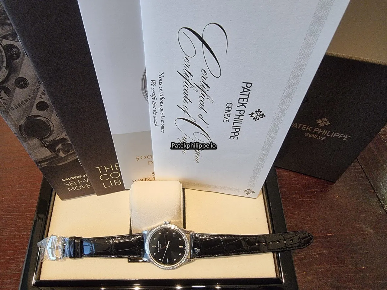 Alternative view of Patek Philippe Calatrava 5297g-001 38MM White Gold Case Automatic