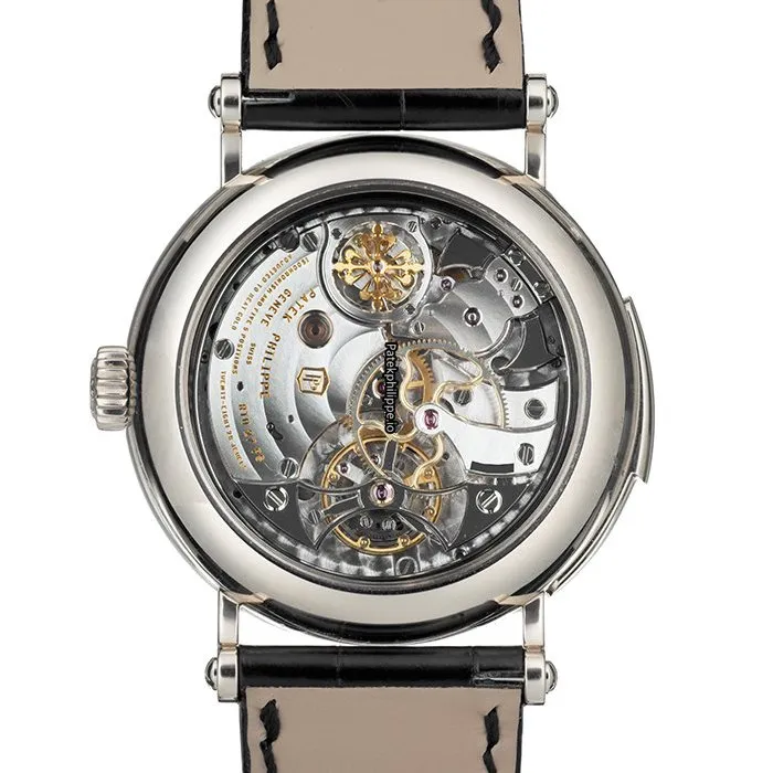 Alternative view of Patek Philippe Minute Repeater 5539g-001 37MM White Gold Case Manual Winding