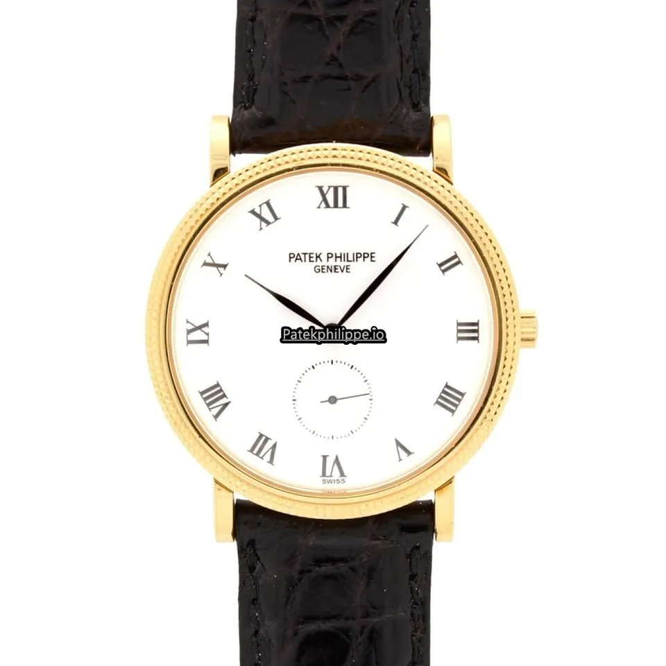 Patek Philippe Calatrava 3919j-001 33MM Yellow Gold Case Manual Winding