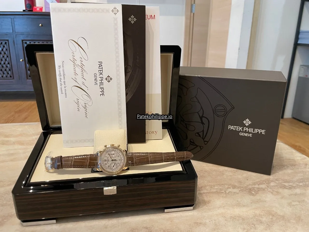 Alternative view of Patek Philippe Chronograph 7150/250r-001 38MM Rose Gold Case Manual Winding