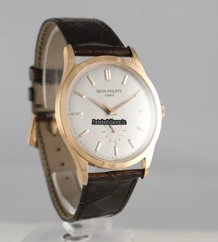 Patek Philippe Calatrava 5196r-001 37.5MM Red Gold Case Manual Winding