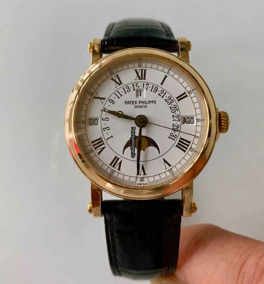 Alternative view of Patek Philippe Perpetual Calendar 5059 36MM Yellow Gold Case Automatic