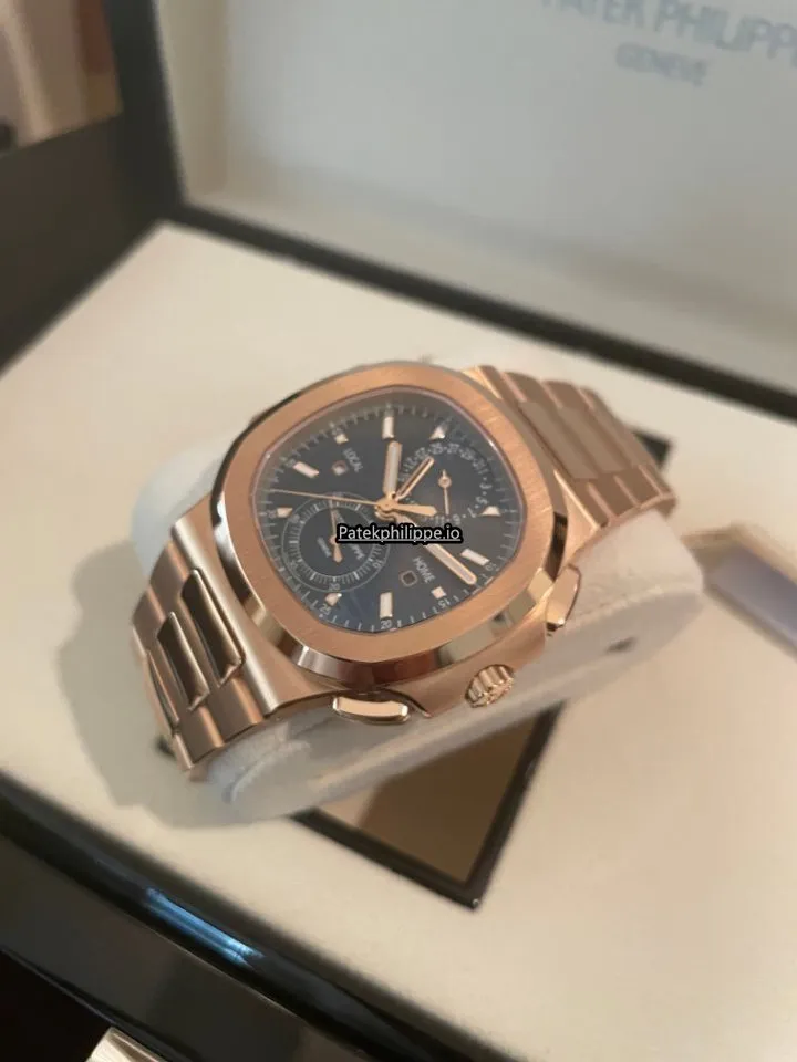 Alternative view of Patek Philippe Nautilus 5990/1r-001 40.5MM Rose Gold Case Automatic