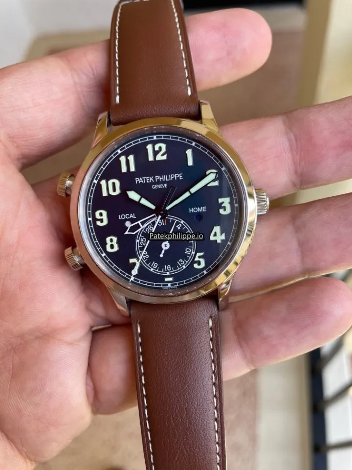 Alternative view of Patek Philippe Travel Time 5524g 42MM White Gold Case Automatic