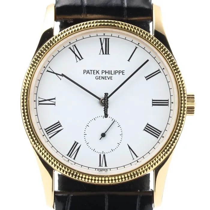 Alternative view of Patek Philippe Calatrava 3796/d 30MM Yellow Gold Case Manual Winding