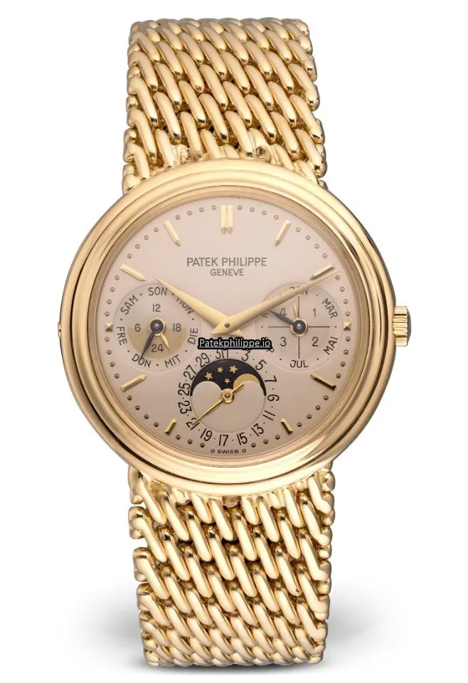 Patek Philippe Perpetual Calendar 3945/2j 36MM Yellow Gold Case Automatic