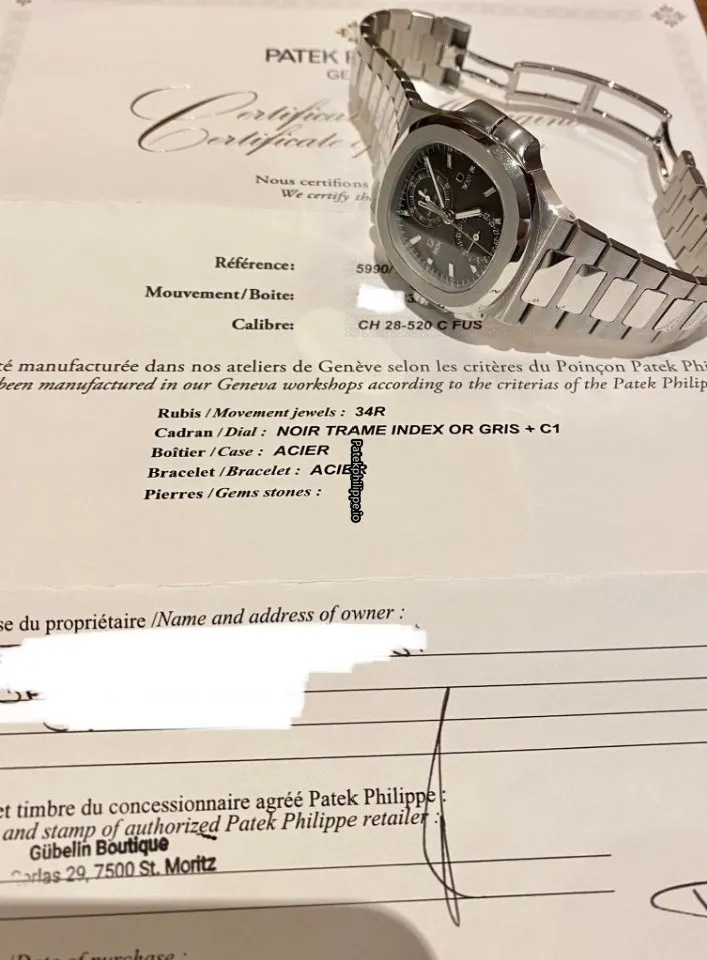 Alternative view of Patek Philippe Nautilus 5990/1a-001 40.5MM Steel Case Automatic
