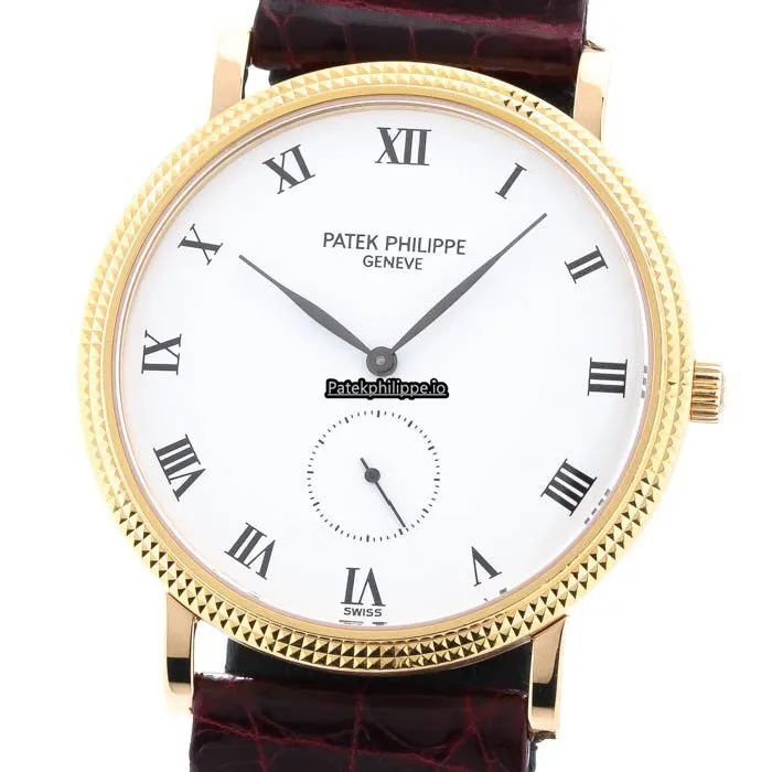Patek Philippe Calatrava 3919j-001 33MM Yellow Gold Case Manual Winding