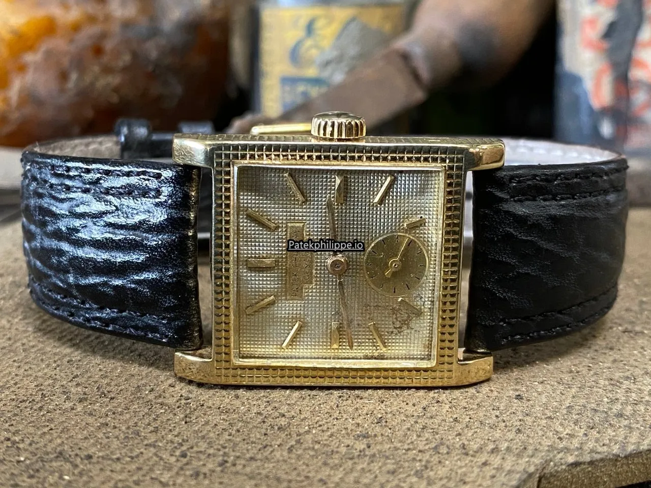 Alternative view of Patek Philippe Vintage 2496 26x34MM Yellow Gold Case Manual Winding