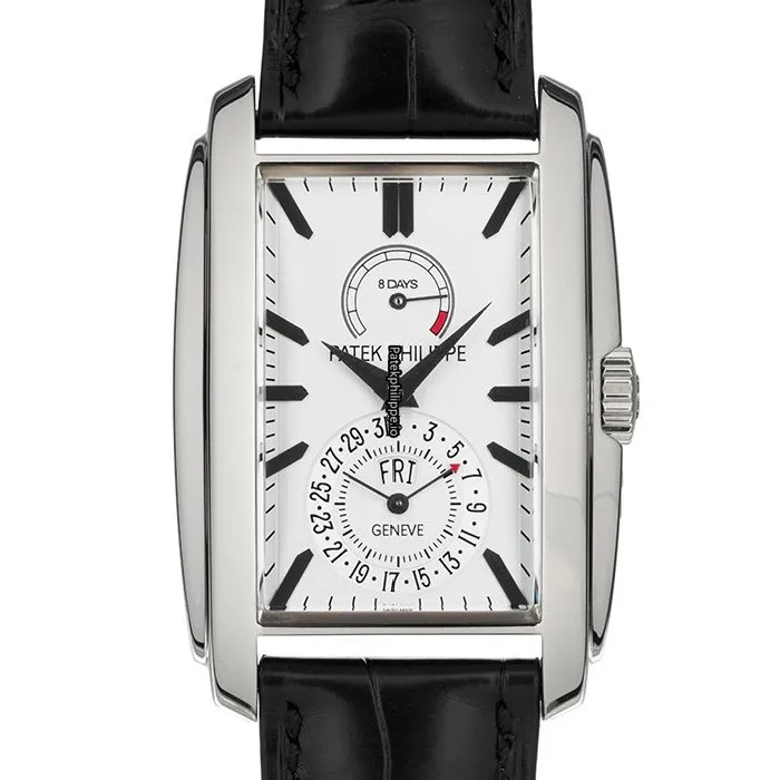 Patek Philippe 8days 32.4x46.9MM White Gold Case Manual Winding
