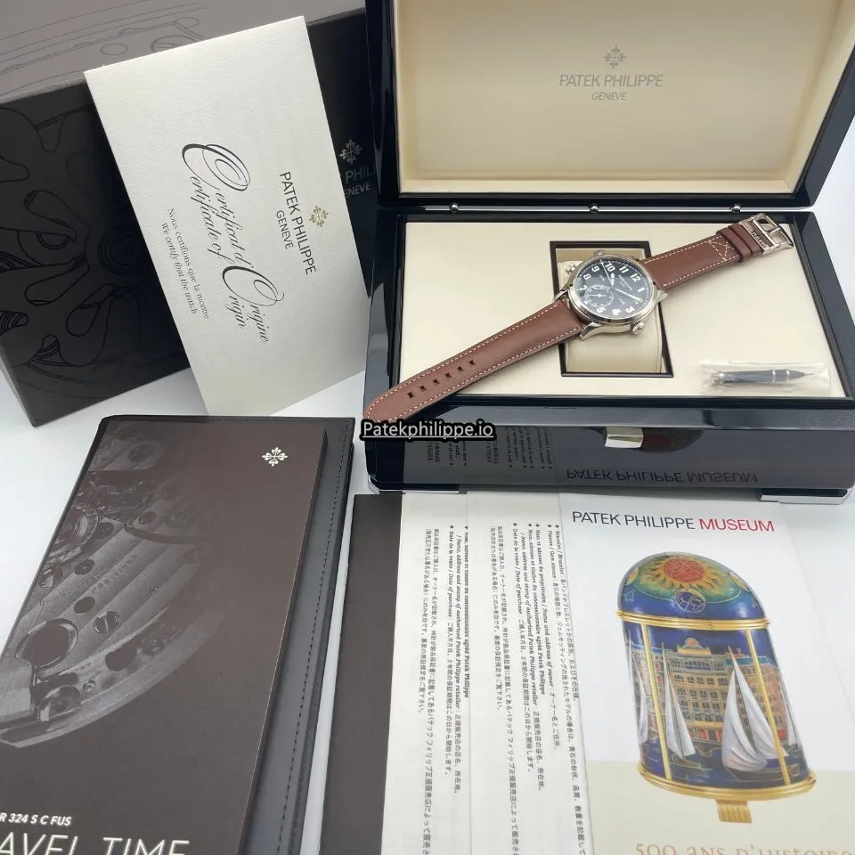 Alternative view of Patek Philippe Travel Time 5524g-001 42MM White Gold Case Automatic
