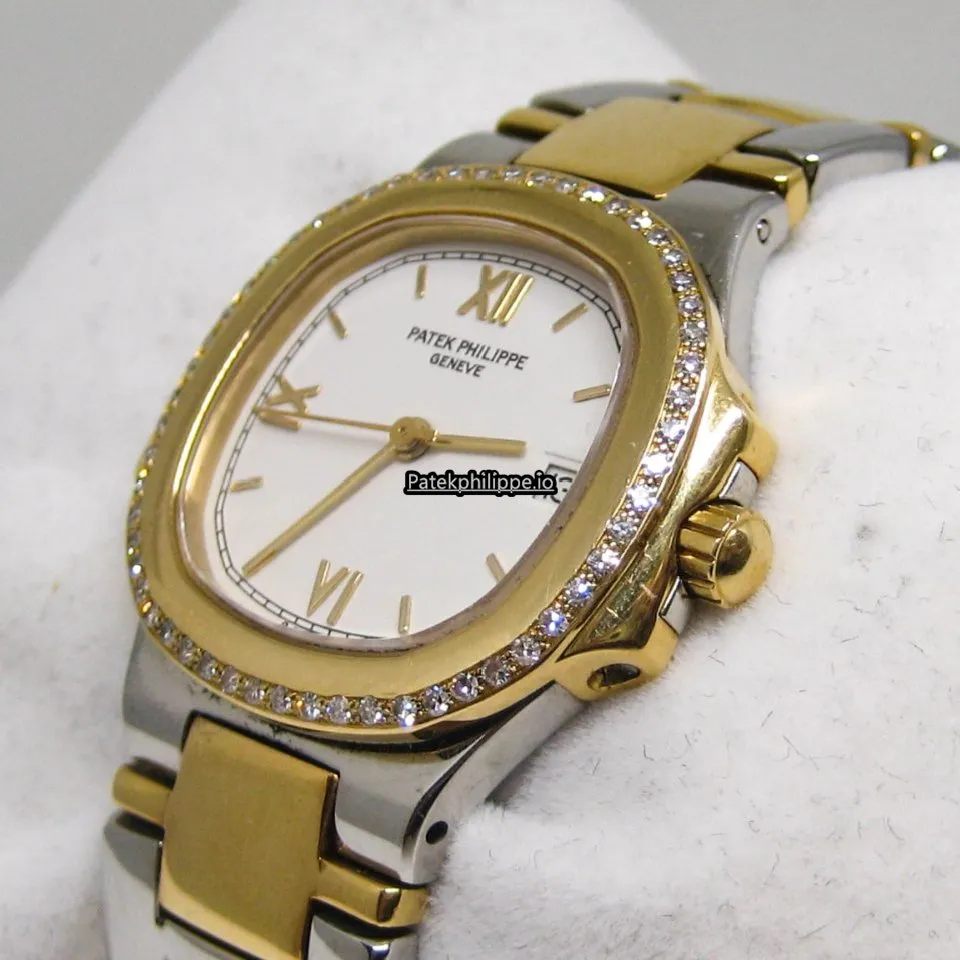 Alternative view of Patek Philippe Nautilus 4700/52 27x29MM Gold/steel Case Quartz