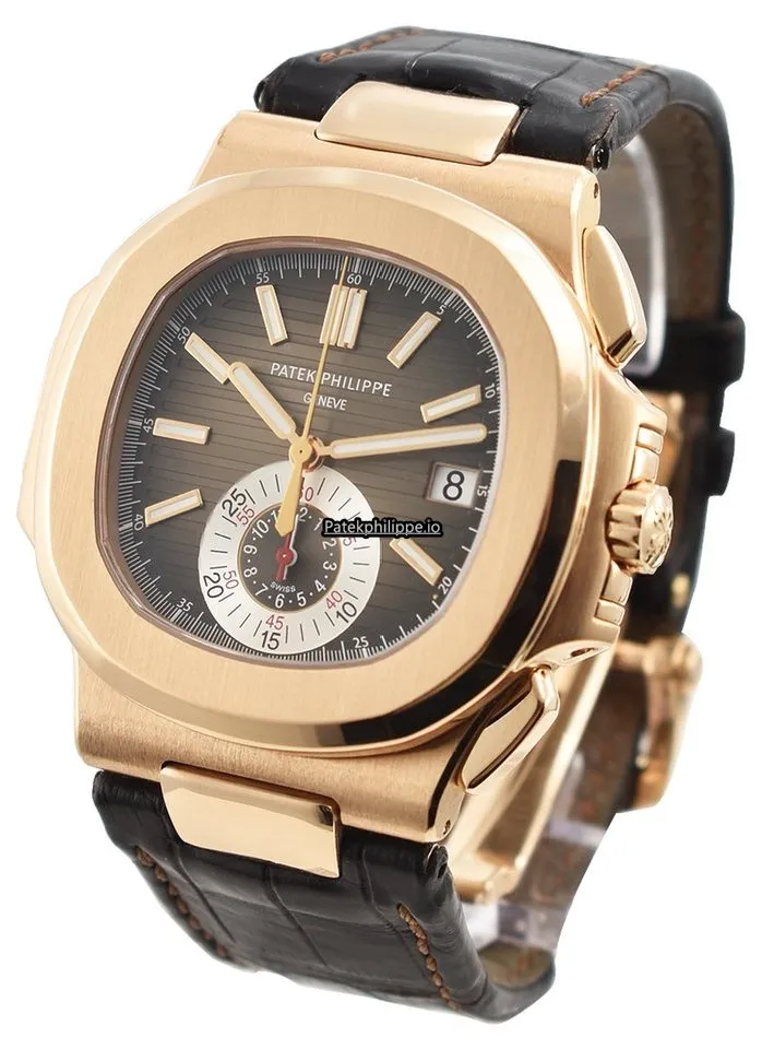 Alternative view of Patek Philippe Nautilus 5980r-001 40.5MM Rose Gold Case Automatic