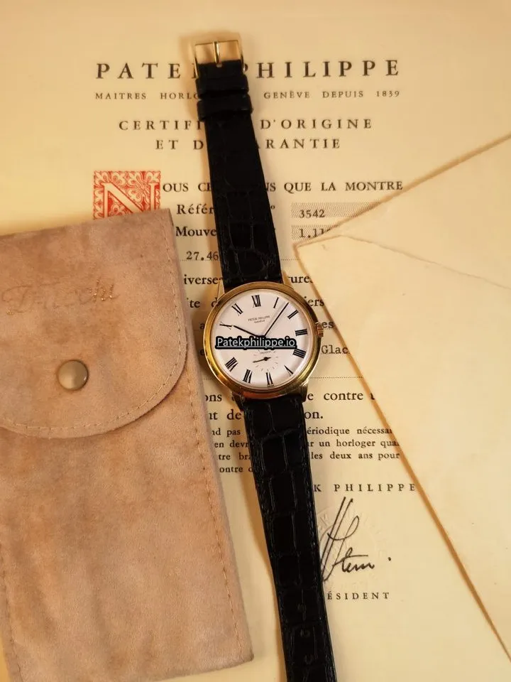 Alternative view of Patek Philippe Calatrava 3542 Yellow Gold Case Automatic