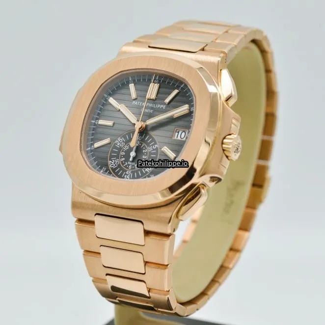 Alternative view of Patek Philippe Nautilus 5980/1r-001 40MM Rose Gold Case Automatic