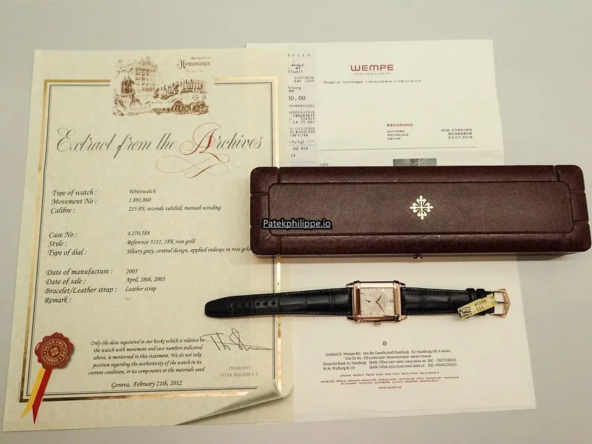 Alternative view of Patek Philippe Gondolo 5111 31,5x47MM Rose Gold Case Manual Winding