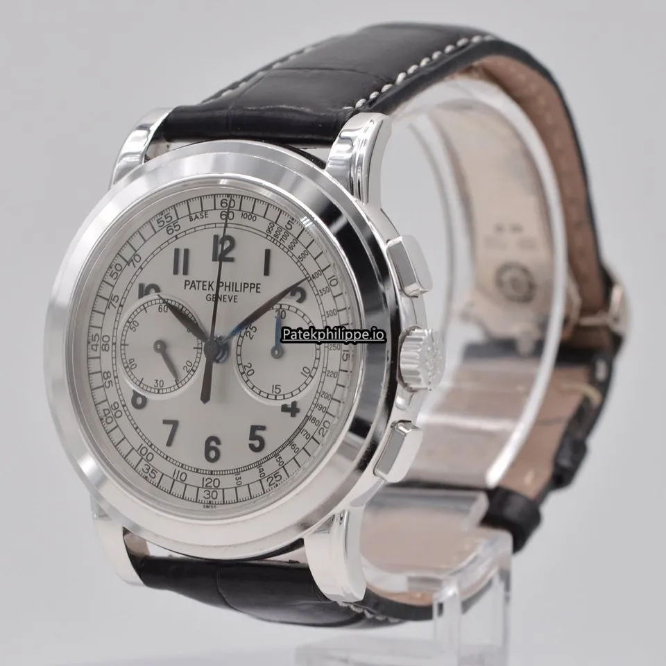 Alternative view of Patek Philippe Chronograph 5070g-001 42MM White Gold Case Manual Winding