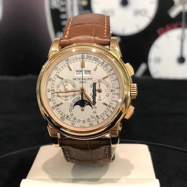 Alternative view of Patek Philippe Perpetual Calendar 5970r-001 40MM Rose Gold Case Manual Winding