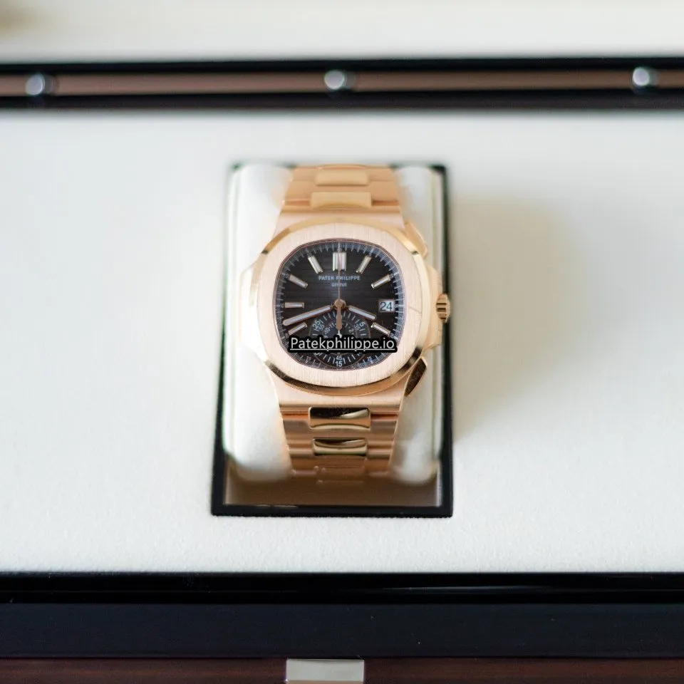 Patek Philippe Nautilus 5980/1r-001 40.5MM Rose Gold Case Automatic