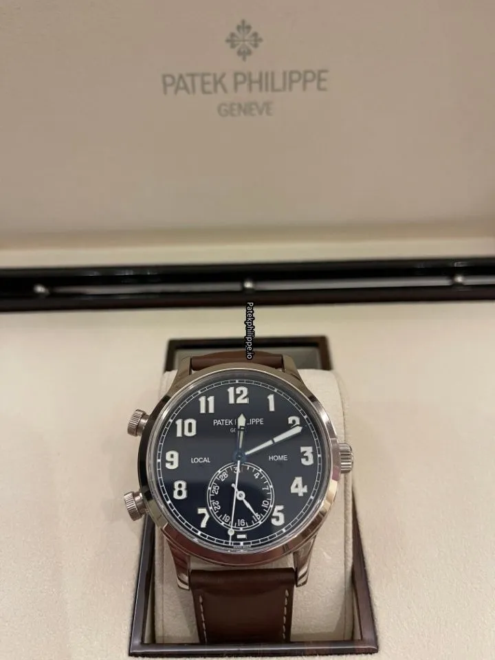 Alternative view of Patek Philippe Travel Time 5524g-001 42MM White Gold Case Automatic