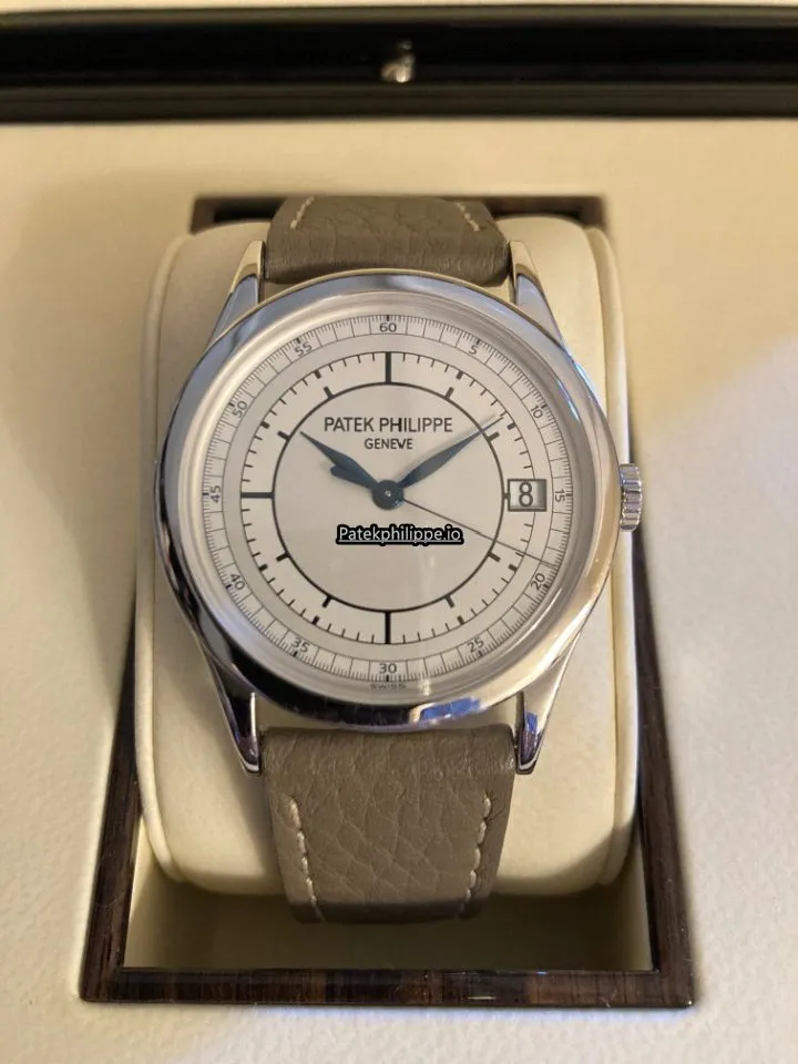 Alternative view of Patek Philippe Calatrava 5296g-001 38MM White Gold Case Automatic