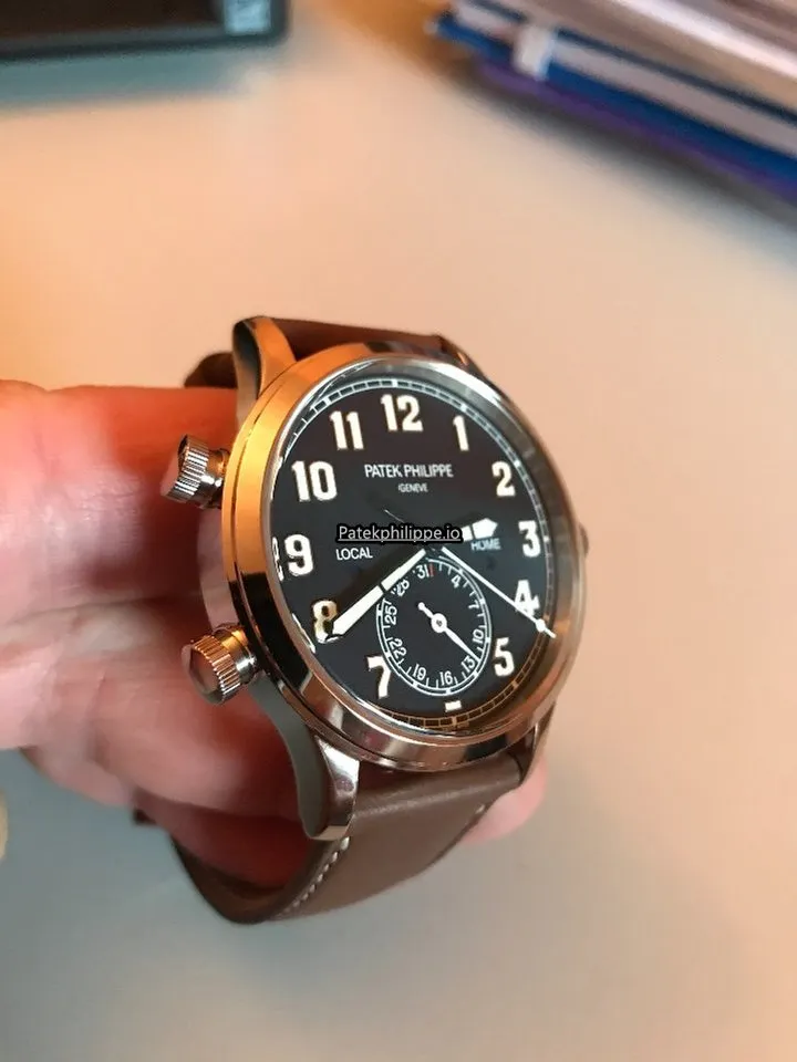 Alternative view of Patek Philippe Travel Time 5524g-001 42MM White Gold Case Automatic