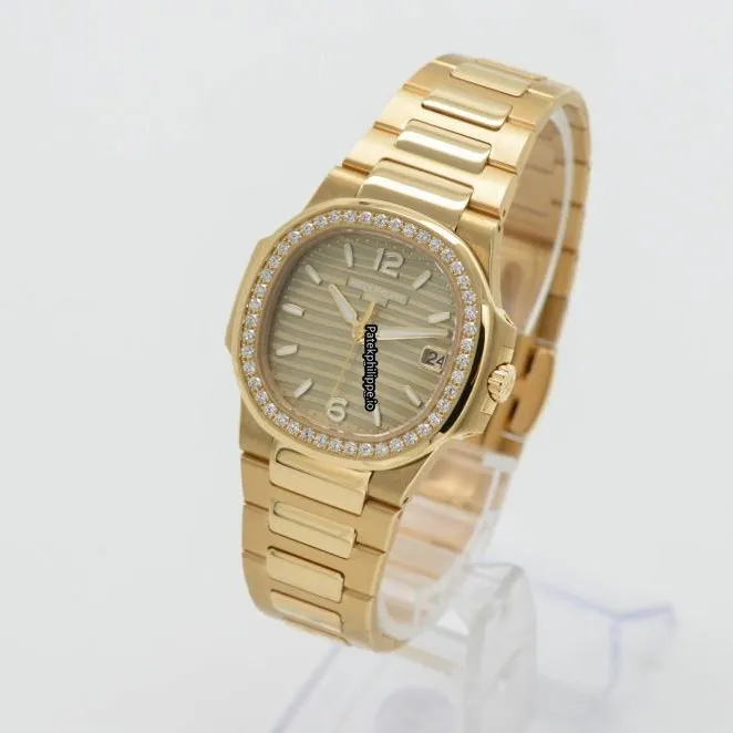 Alternative view of Patek Philippe Nautilus 7010/1b-012 32MM Yellow Gold Case Automatic