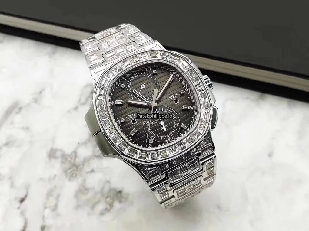 Alternative view of Patek Philippe Nautilus 5990/1a-001 40.5MM White Gold Case Automatic